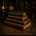 Leather-Bound Ledger Stack